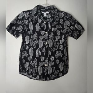 Sonoma Kids Black and White Cactus Print Shirt